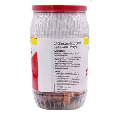 Strepsils Ginger And Lemon Flavour Jar 120 + 8 Free Lozenges
