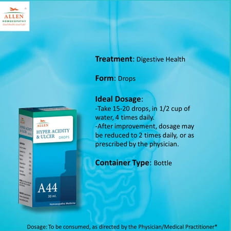 Allen Laboratories A44 Hyper Acidity Drops 30ml