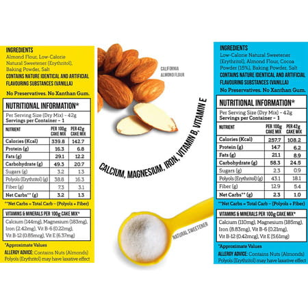 Serapheena Keto Mug Cake Mix With Almond Flour (Vanilla Dark Chocolate (Pack Of 4))