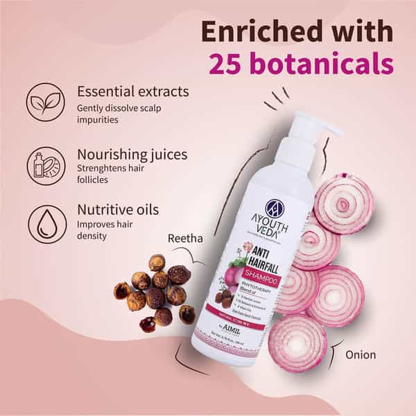 Ayouthveda Anti-Hair Fall Shampoo With Neem | Shikakai & 25+ Botanicals To Reduce Hair Fall 200 Ml