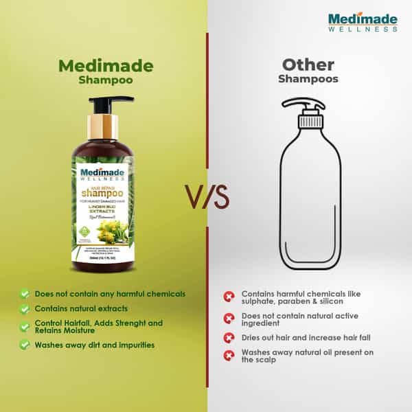 Medimade Hair Repair Shampoo With Linden Bud Extracts - 300 Ml X 2 ( Pack Of 2 )