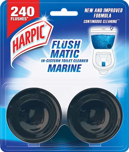Harpic Flushmatic Aquamarine Toilet Block (Twin Pack) Packet Of 100 G