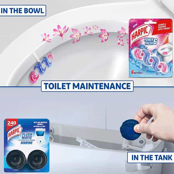 Harpic Flushmatic Aquamarine Toilet Block (Twin Pack) Packet Of 100 G