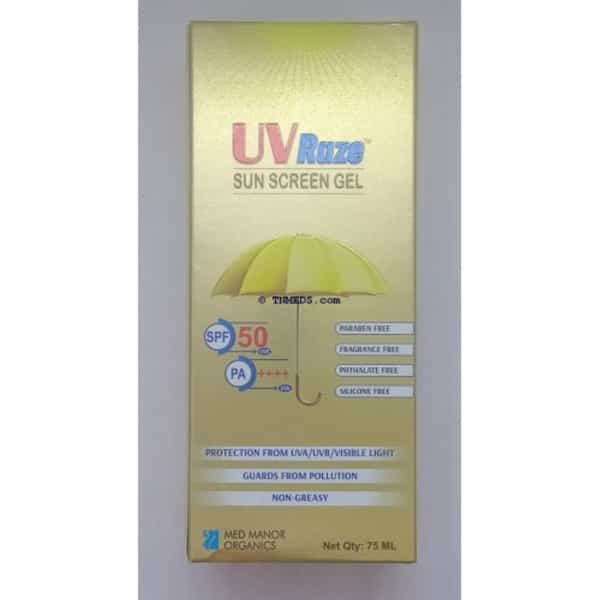 Uv Raze Sun Screen Gel Spf 50 | Pa++++ | Tube Of 75Ml