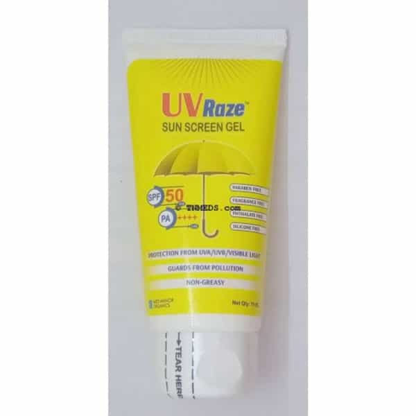 Uv Raze Sun Screen Gel Spf 50 | Pa++++ | Tube Of 75Ml