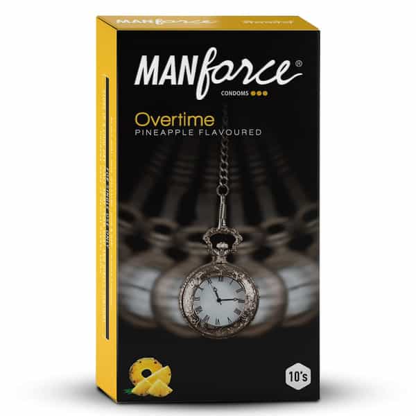 Manforce Condoms Overtime Pineapple Flavoured | 10 Condoms