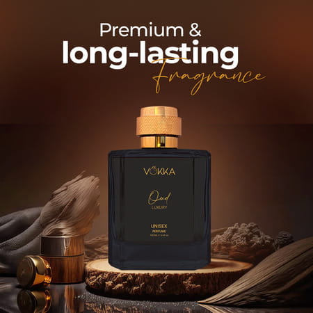 Vokka Oud & Aqua 200 Ml | 2 X 100ml Luxury Long Lasting Woody Aquatic Perfume Gift For Men & Women