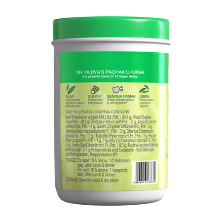 Dr. Vaidya'S Pachak Churna| Ayurvedic Digestive Support - 400g | Expert-Formulated Solution