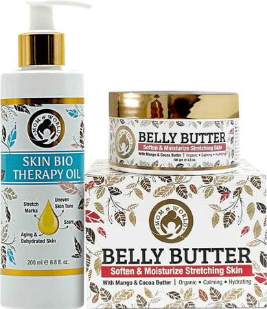 Mom & World Gentle & Smooth Combo - Skin Bio Therapy Oil 200ml + Belly Butter 100g