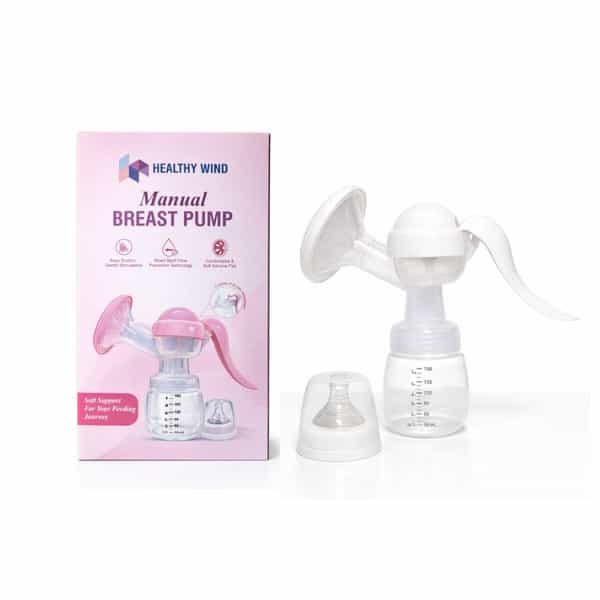 Healthywind Manual Breast Pump For Mothers | 3-Level Suction Control | Bpa Free - Manual (White)