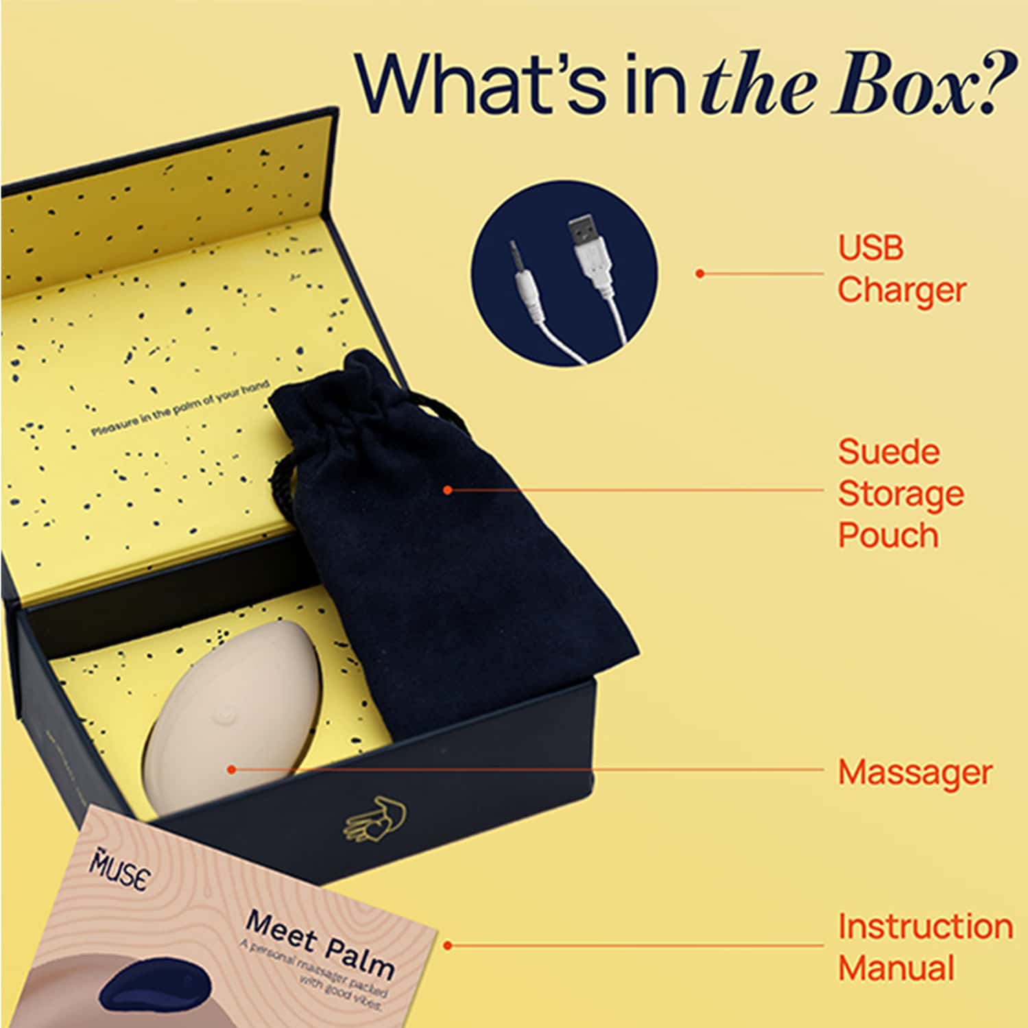 Buy MYMUSE PALM PERSONAL MASSAGER 10 SPEEDS, RECHARGEABLE, WATERPROOF