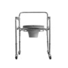 Everactiv Commode Chair With Wheel | Chrome Finish