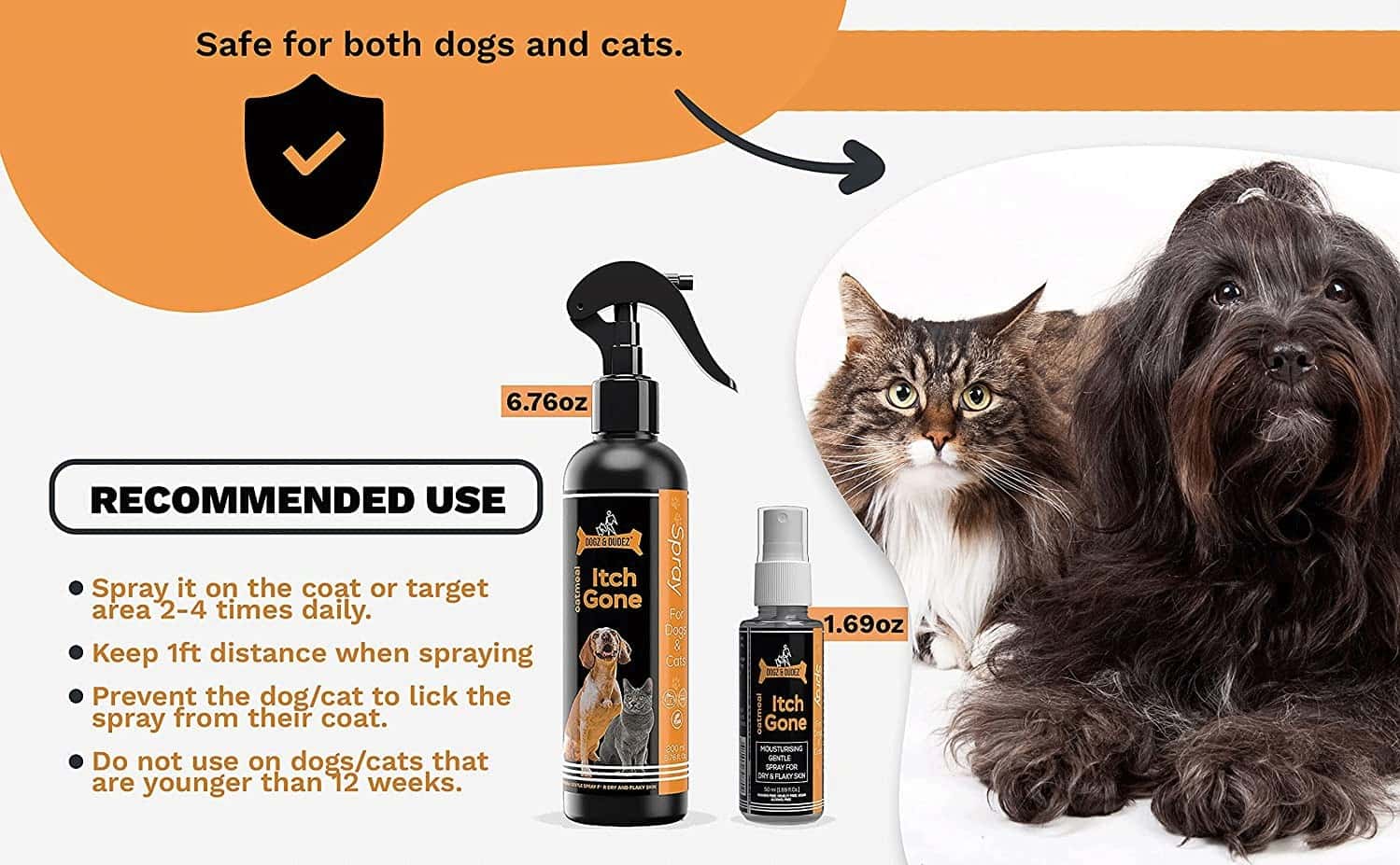 Oatmeal ItchGone Spray Itch Relief Spray Natural Hot Spot Treatment For