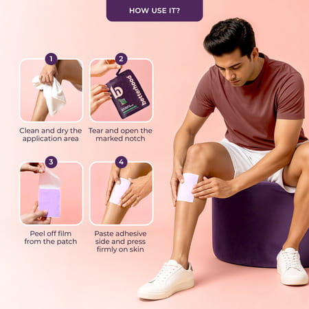 Betterhood Pain Relief & Recovery Patches | Cooling With Menthol, Magnesium & Boswelia (Pack Of 5)