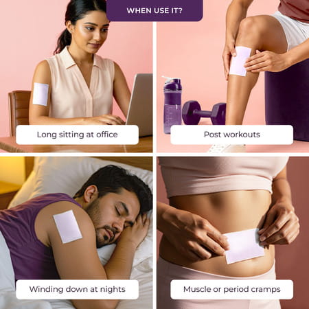 Betterhood Pain Relief & Recovery Patches | Cooling With Menthol, Magnesium & Boswelia (Pack Of 5)