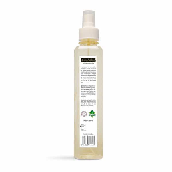 Indus Valley Natural Saffron Water Facial Toner - Chemical Free - 250 Ml