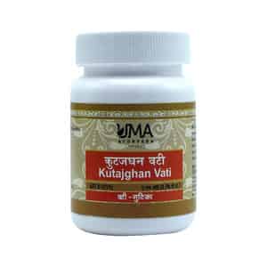 Uma Ayurveda Kutajghan Vati Ayurvedic Tablets 80 Tab