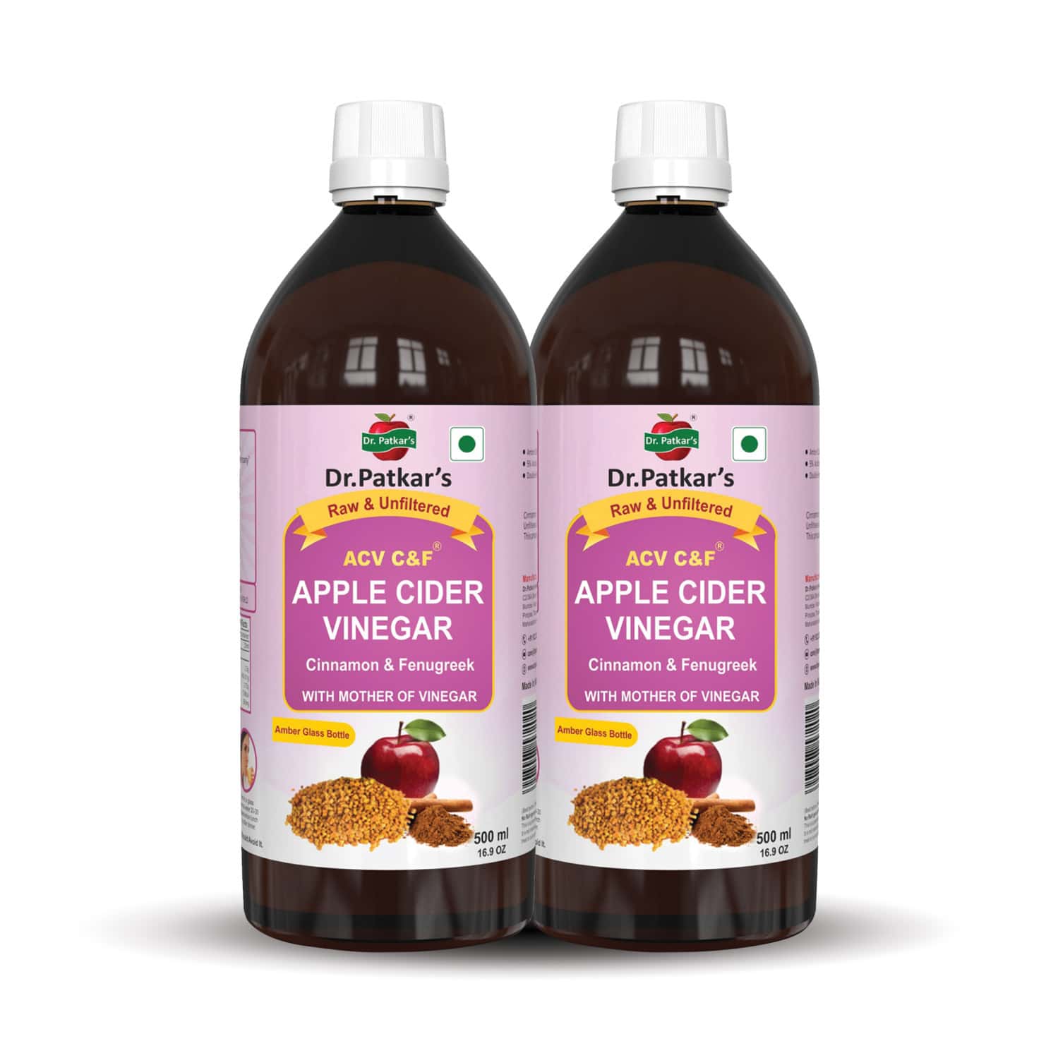 Dr. Patkar's Apple Cider Vinegar With Cinnamon & Fenugreek 1000ml