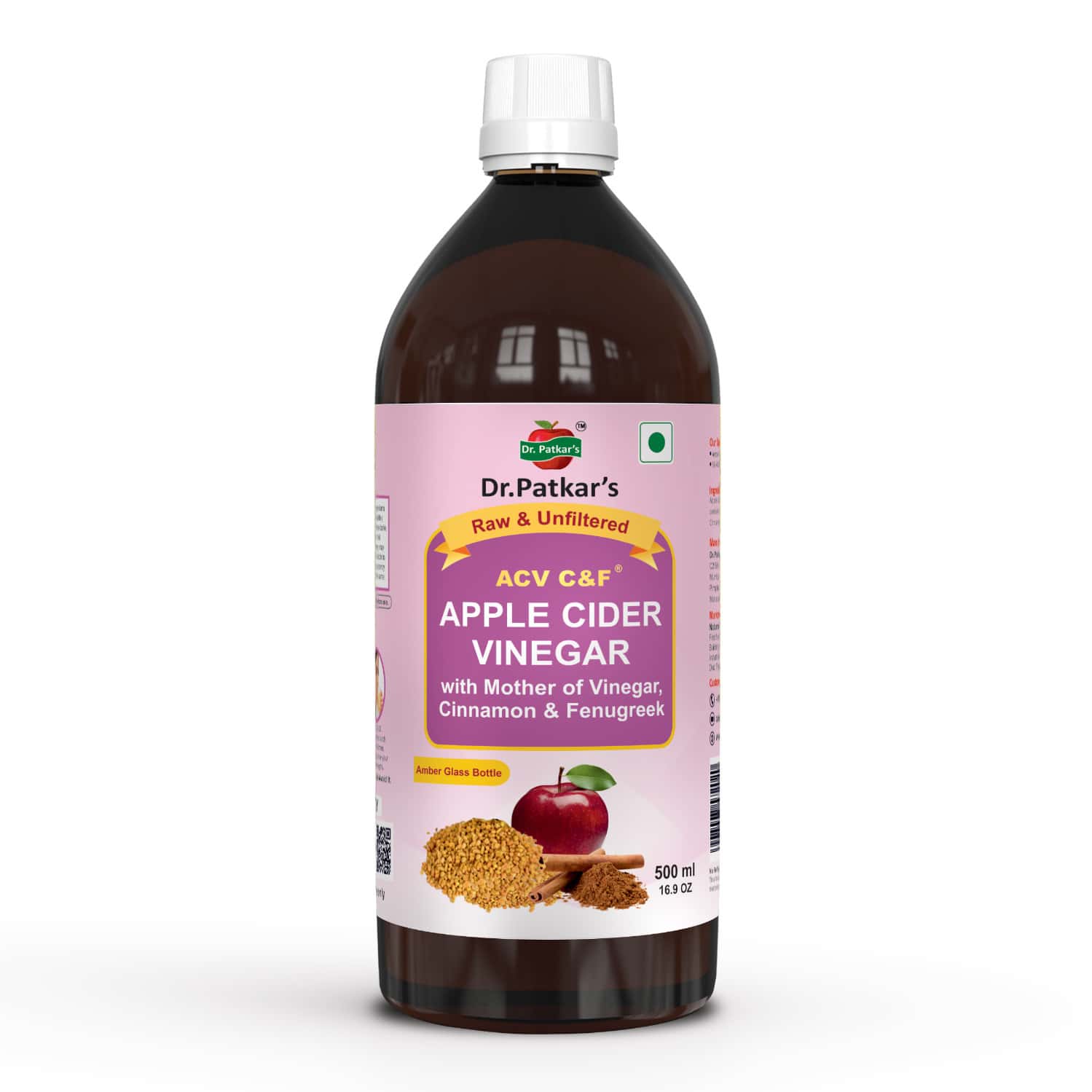 Dr. Patkar'S Apple Cider Vinegar With Cinnamon & Fenugreek 1000ml
