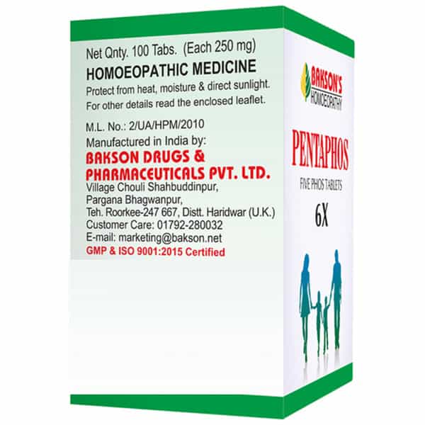 Baksons Homoeopathy Pentaphos Tablet 6X 100 No's