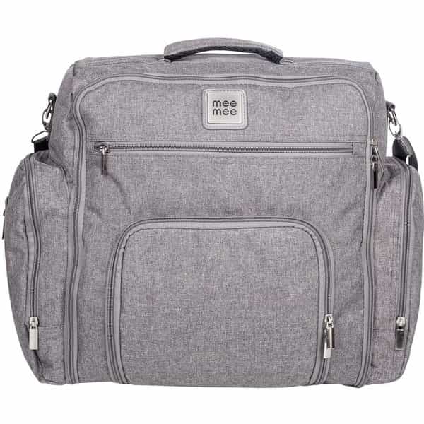 Meemee Stylish Multi-Function Diaper (Backpack-Style) Nursery Bag (Grey)