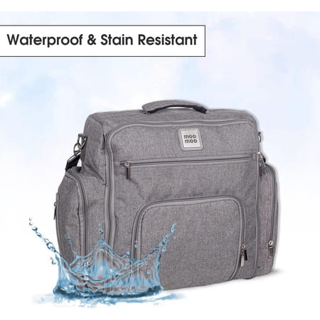 Meemee Stylish Multi-Function Diaper (Backpack-Style) Nursery Bag (Grey)