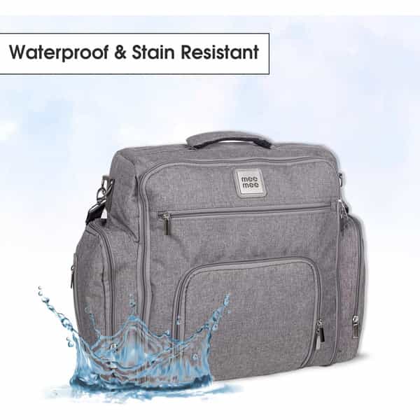 Meemee Stylish Multi-Function Diaper (Backpack-Style) Nursery Bag (Grey)