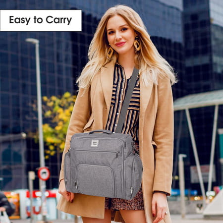 Meemee Stylish Multi-Function Diaper (Backpack-Style) Nursery Bag (Grey)