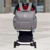 Meemee Stylish Multi-Function Diaper (Backpack-Style) Nursery Bag (Grey)