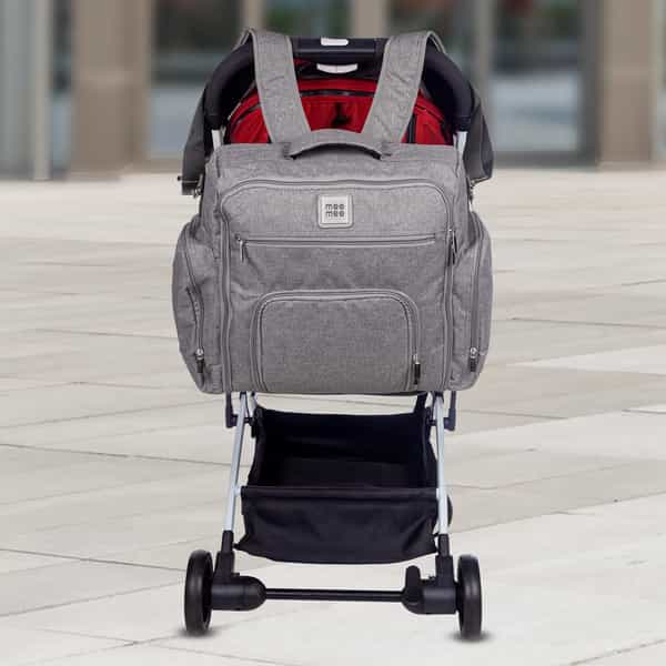 Meemee Stylish Multi-Function Diaper (Backpack-Style) Nursery Bag (Grey)