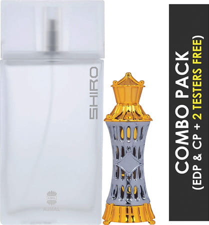 Ajmal Shiro Edp 90ml Perfume For Men And Mizyaan Cp Oil Alcohol-Free Attar 14ml For Unisex