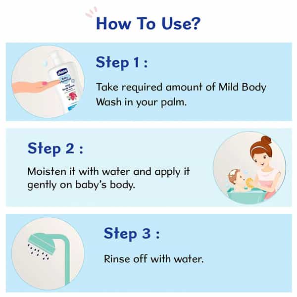 Chicco Baby Moments Mild Body Wash Protect No Tears For Soft Skin No Tears Soap Free 0M+ 100Ml