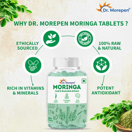 Dr. Morepen Moringa Leaf & Drum Stick Extract | Tablets | 60 No'S