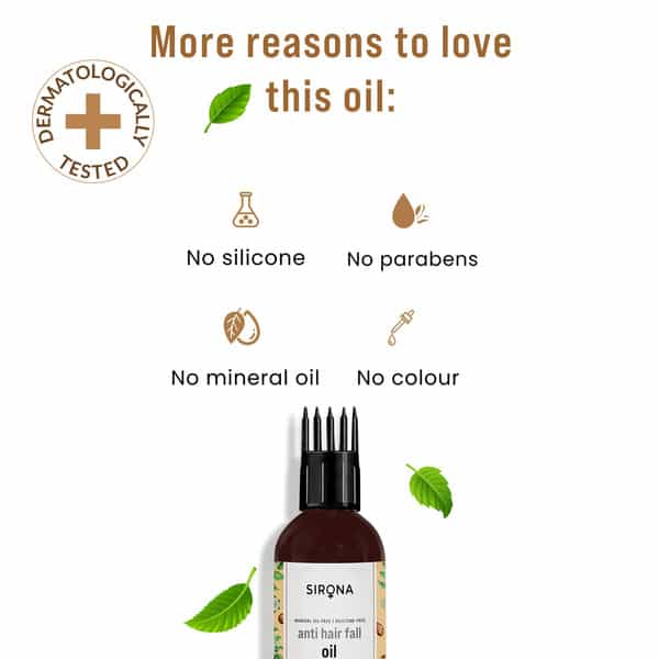 Sirona Bhringraj Anti Hair Fall Oil With Castor Oil & Neem For Men & Women - 100 Ml