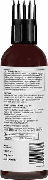 Sirona Bhringraj Anti Hair Fall Oil With Castor Oil & Neem For Men & Women - 100 Ml