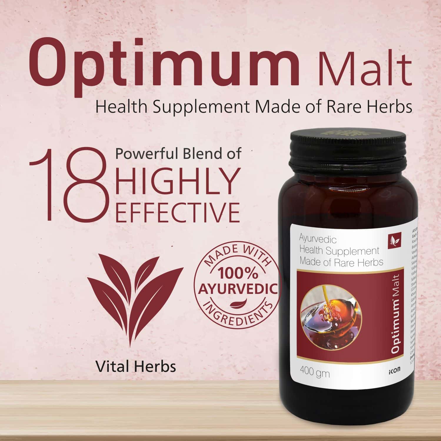 Buy OPTIMUM MALT 400 GM DIETARY SUPPLEMENT HONEY & DATES FLAVOUR