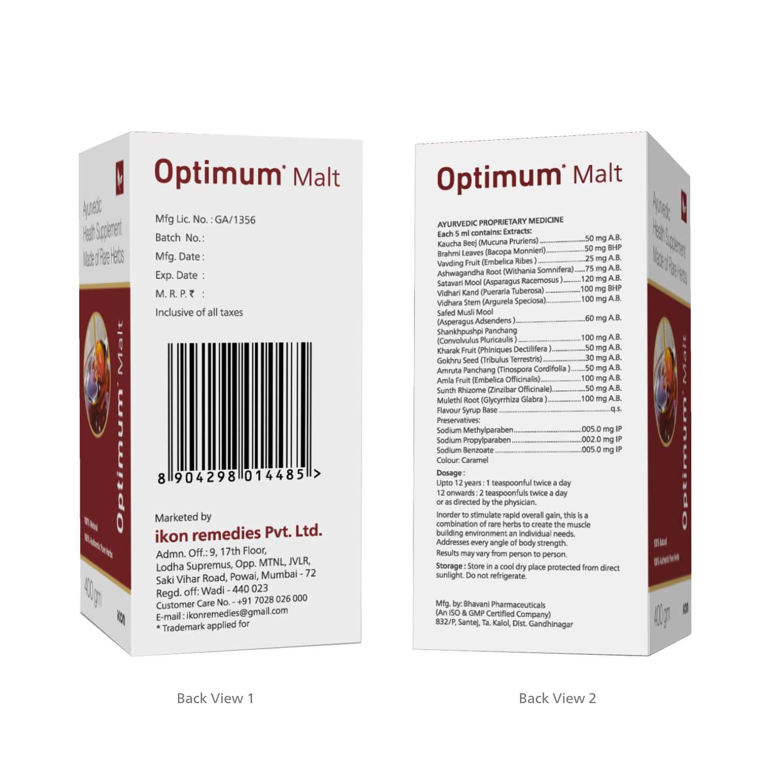 Buy OPTIMUM MALT 400 GM DIETARY SUPPLEMENT HONEY & DATES FLAVOUR
