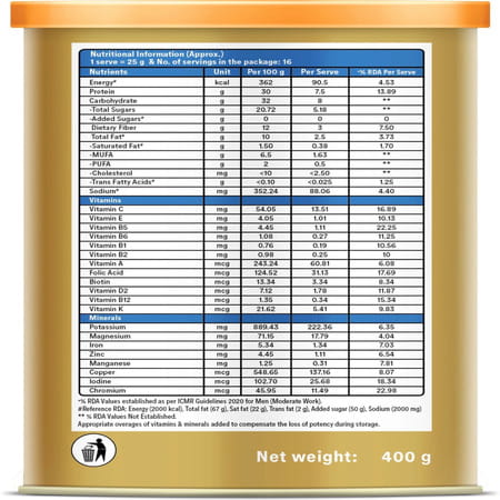 Celevida For Diabetes Management- Nutrition Health Drink Vanilla Flavour 400G | No Added Sugar