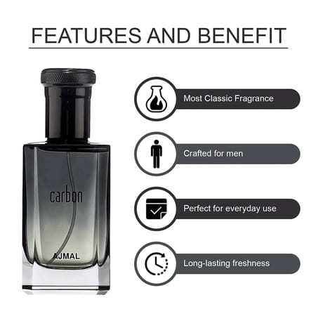 Ajmal Wisal Eau De Parfum 50Ml Perfume For Women And Carbon Eau De Parfum 100Ml Perfume For Men
