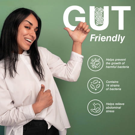 Pure Nutrition Progut 50 Billion Cfu With 14 Strains Of Probiotic Bacteria For Gut Health 60 Caps