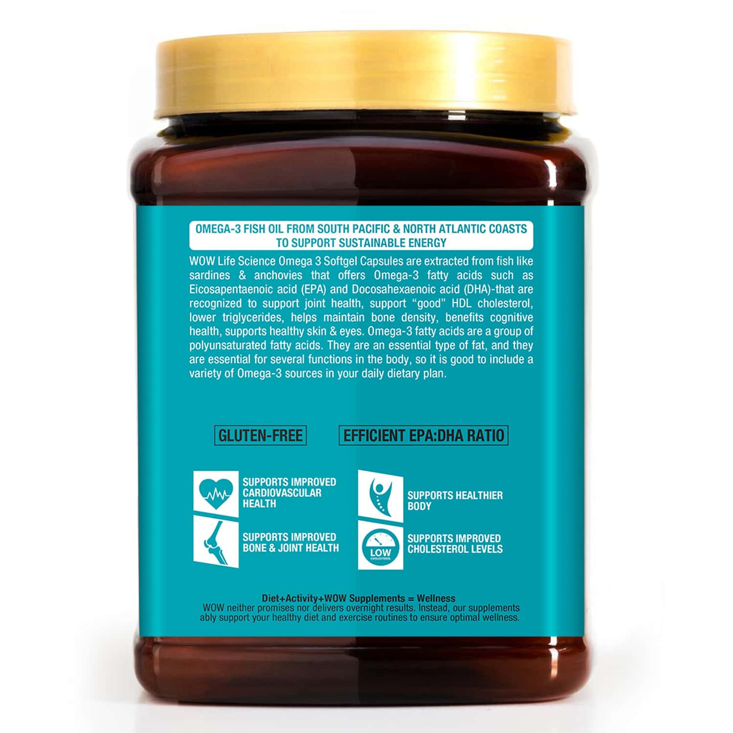 Buy WOW LIFE SCIENCE OMEGA3 1500MG CAPSULES WITH FISH OIL EPA 270