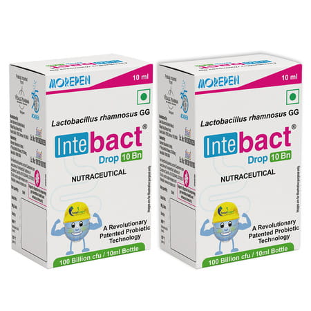Dr. Morepen Intebact Drop 10bn | Improve Gut Health | 10 Ml | Pack Of 2