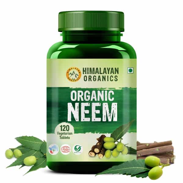 Himalayan Organics Organic Neem | Bottle | 120 Veg Tablets