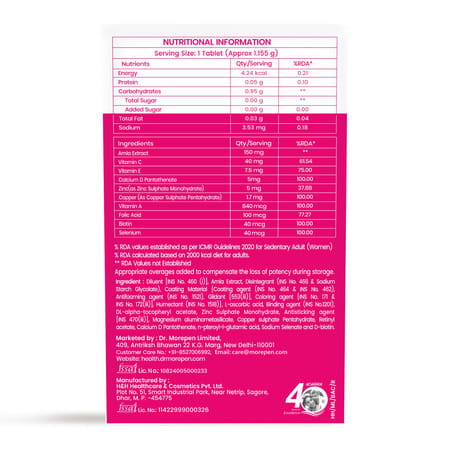 Dr. Morepen Combo: Biotin+ (60 Veg Tablets) & Marine Collagen Skin Protein Powder (250g| Pineapple)