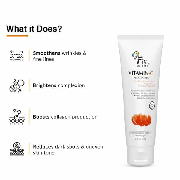 Fixderma Vitamin C Face Cleanser With Ascorbic Acid - 75G