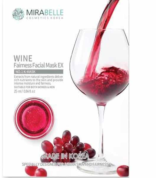 Mirabelle Wine Facial Sheet Mask Ex