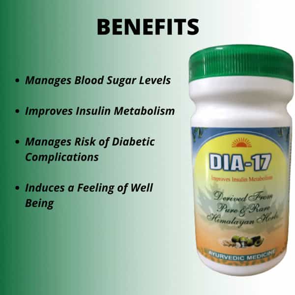 Hass Dia-17|Control Your Blood Sugar Level Naturally With Ayurvedic Medicine|For Diabetes (80 Gm)