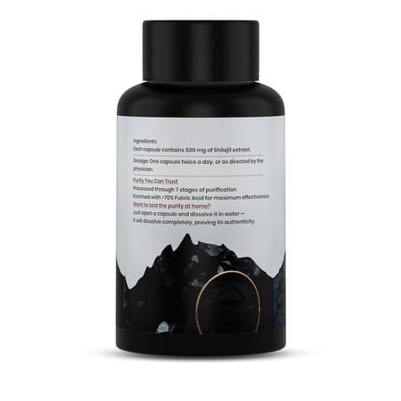 Jeena Sikho Pure Shilajit For Strength | Ayurvedic Power | Stamina Builder | 60 Capsules