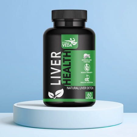 Fitness Veda Liver Health Supplement Capsules With Milk Thistle Extract For Fatty Liver