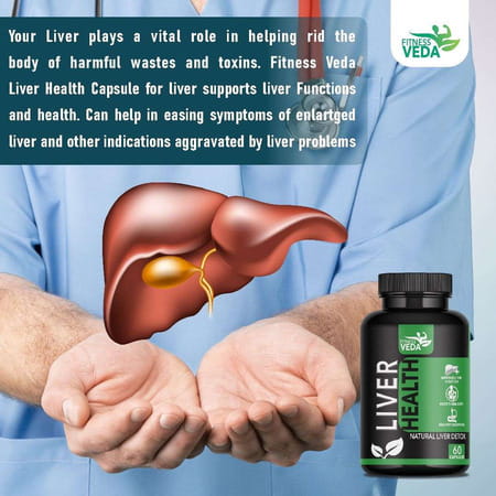 Fitness Veda Liver Health Supplement Capsules With Milk Thistle Extract For Fatty Liver